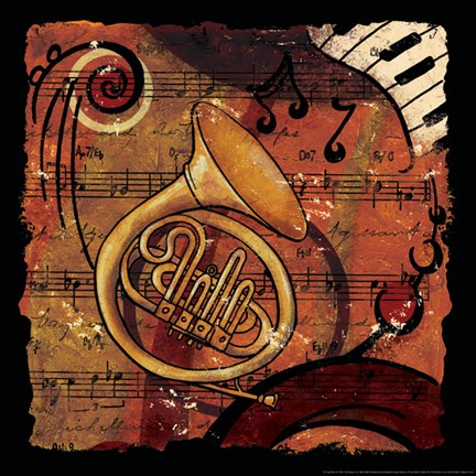 Framed Jazz Music III - Mini Print