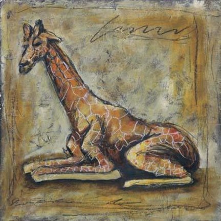Framed Safari Giraffe Print