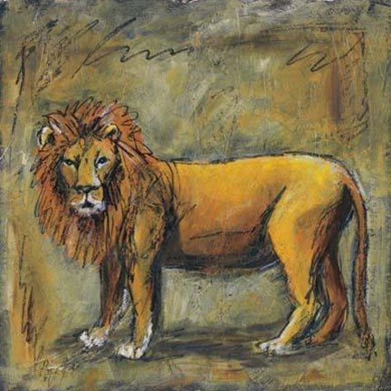 Framed Safari Lion Print