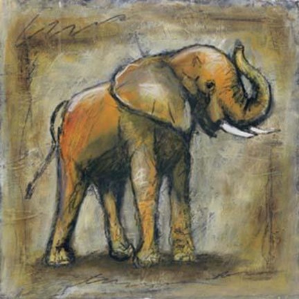 Framed Safari Elephant Print