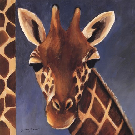 Framed Exotic Giraffe - Mini Print