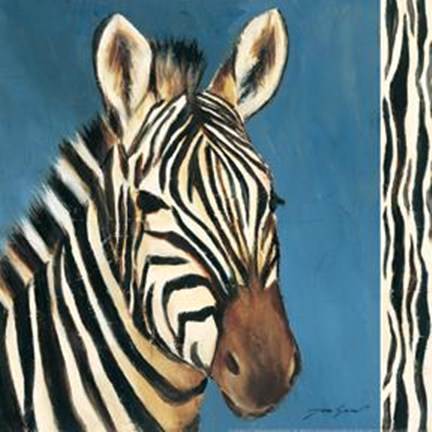 Framed Exotic Zebra - Mini Print