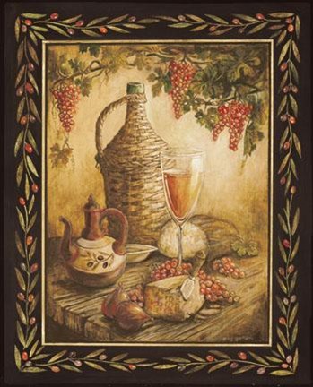 Framed Tuscan Table - Orvieto Print
