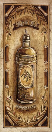 Framed Olive Oil - Oregano Print