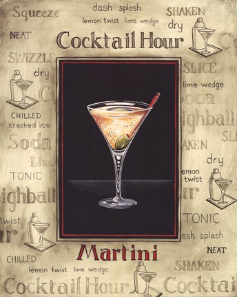Framed Martini Print
