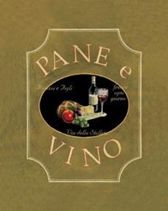 Framed Pane E Vino Print