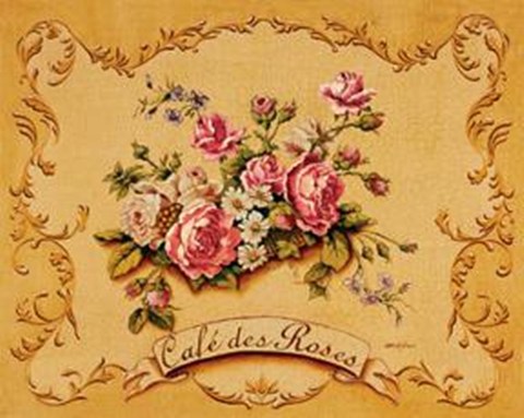 Framed Cafe Des Roses - Mini Print