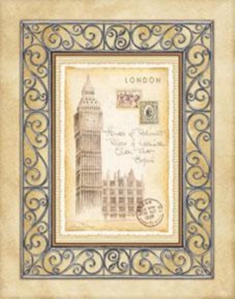 Framed London Postcard Print