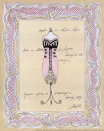 Framed Dress Form II Print
