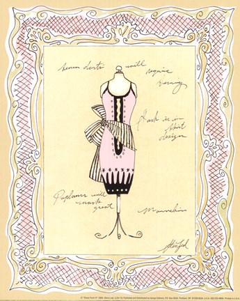 Framed Dress Form IV Print