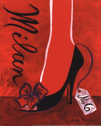 Framed High Heels Milan Print