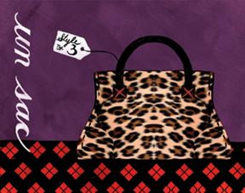 Framed Leopard Handbag III Print