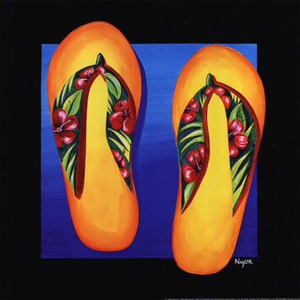 Framed Hawaii Thongs Print