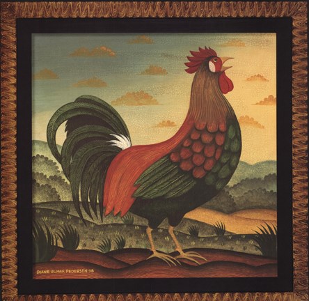 Framed Rooster Print