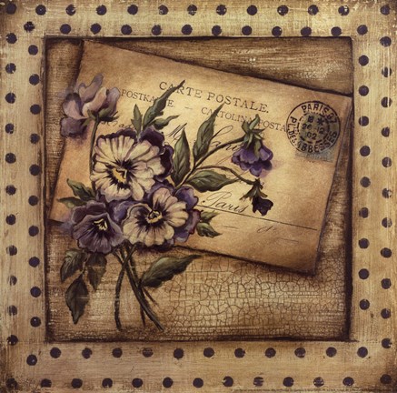 Framed Paris Pansies Print