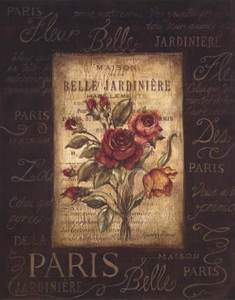 Framed Bel Bouquet III Print