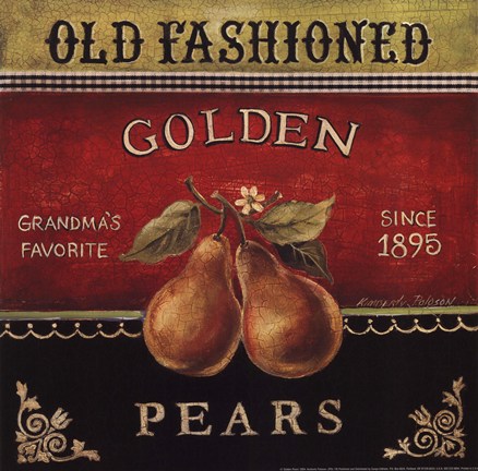 Framed Golden Pears Print