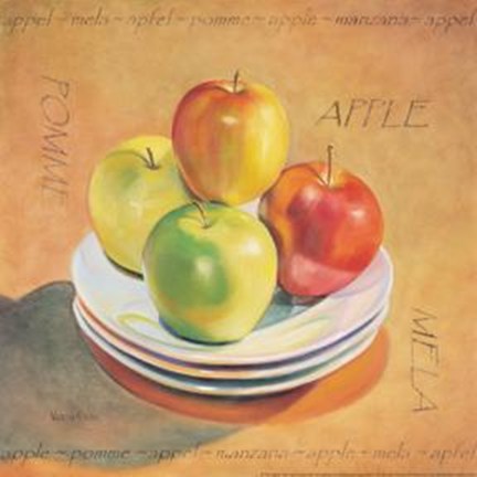 Framed Four Apples Print