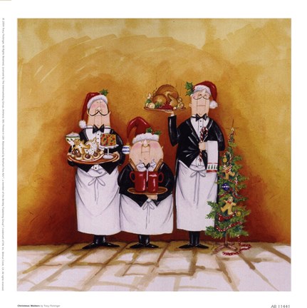 Framed Christmas Waiters Print