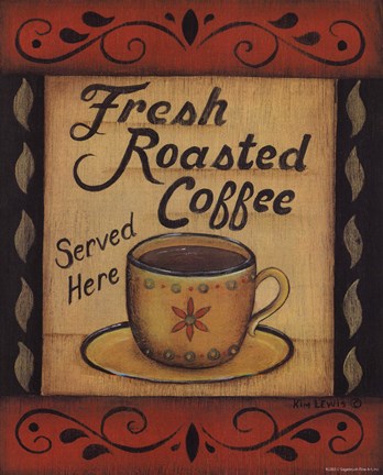 Framed Fresh Roasted Coffee Print