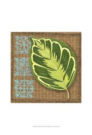 Framed Block Print Palm III Print