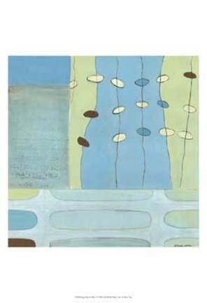 Framed Egg Hunt In Blue I Print