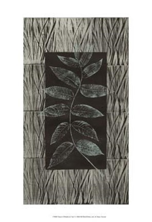 Framed Traces Of Metallic Teal I Print