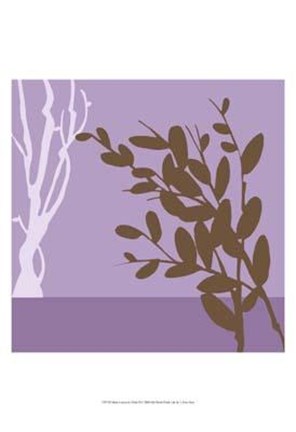 Framed Metro Leaves In Violet II Print