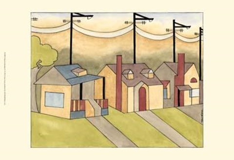 Framed Urban Suburban No4 Print