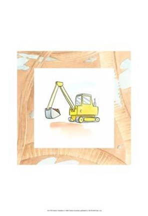 Framed Charlie&#39;s Backhoe Print