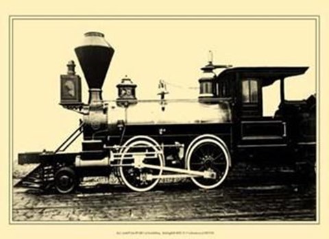 Framed Locomotive V Print