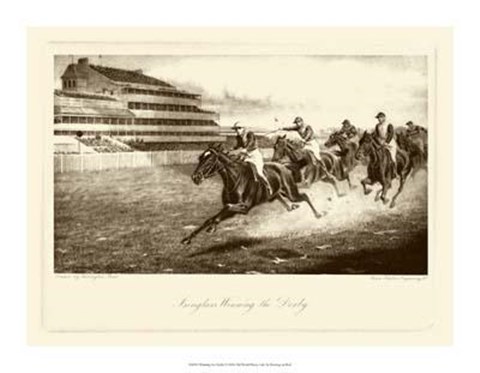 Framed Winning The Derby Print