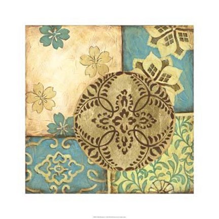 Framed Batik Medallion I Print