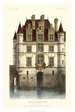 Framed French Chateaux In Brick I Print