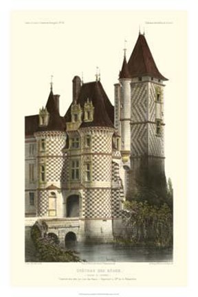 Framed French Chateaux In Brick II Print