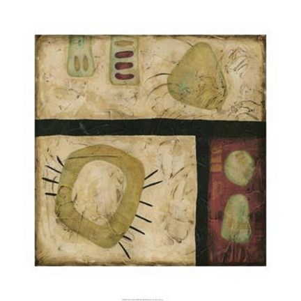 Framed Stone Tile I Print