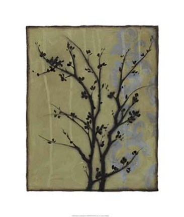 Framed Branch In Silhouette III Print
