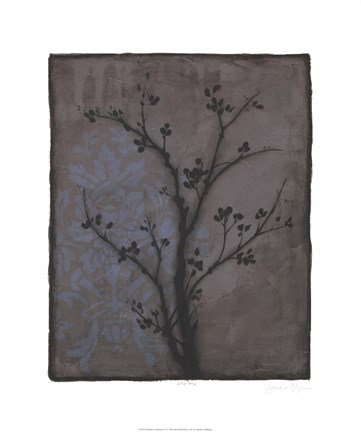 Framed Branch In Silhouette IV Print