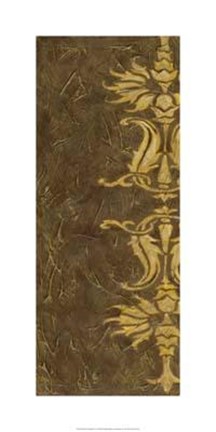 Framed Gold Damask VI Print