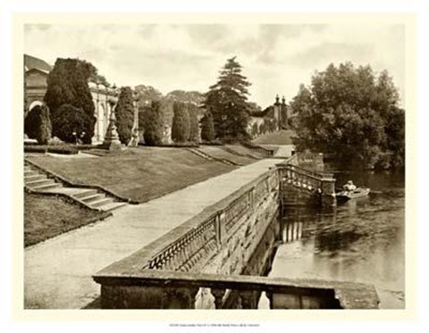 Framed Sepia Garden View IV Print