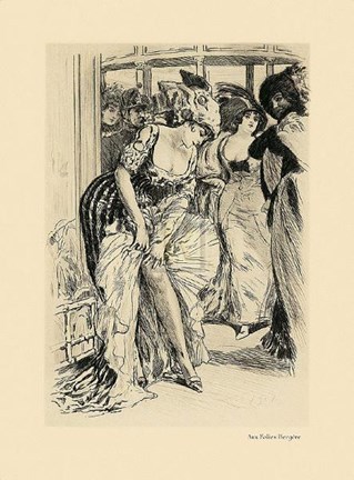 Framed Aux Folies Bergere Print