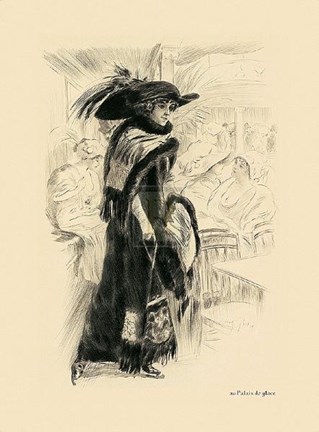 Framed Au Palais De Glace Print