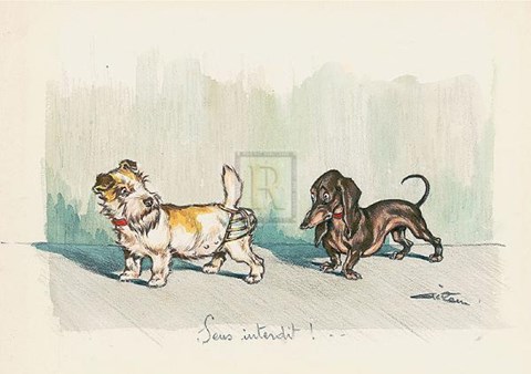 Framed Sens Interdit! Print