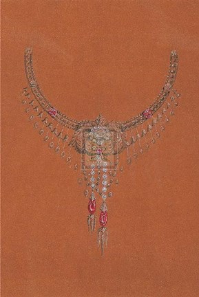 Framed Jewellery Designs IX Print