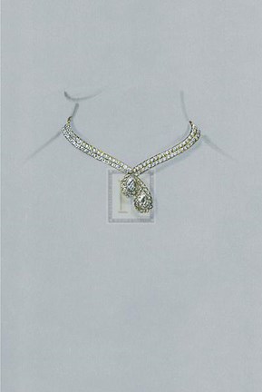 Framed Jewellery Designs XI Print