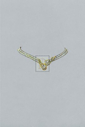 Framed Jewellery Designs XIV Print