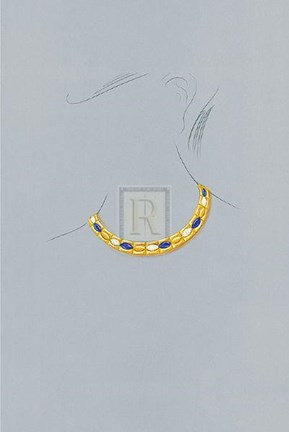 Framed Jewellery Designs XV Print