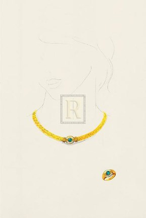 Framed Jewellery Designs XVII Print