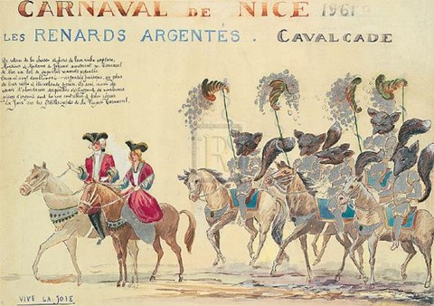 Framed Carnaval De Nice, 1961 Print