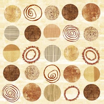Framed Twenty Five Circular Variations I Print